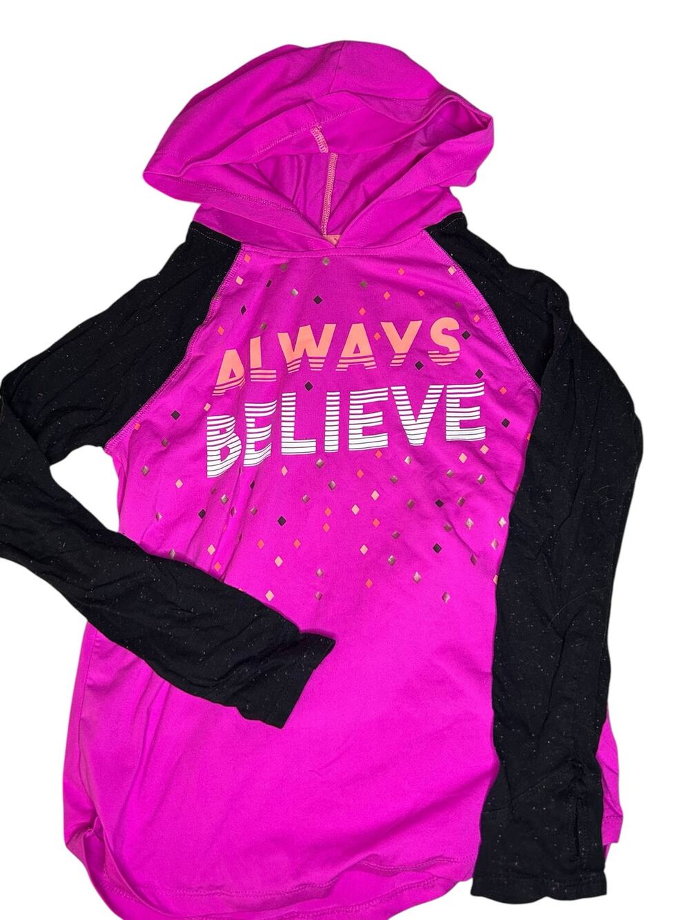 SO active hoodie pink and black size 7/8